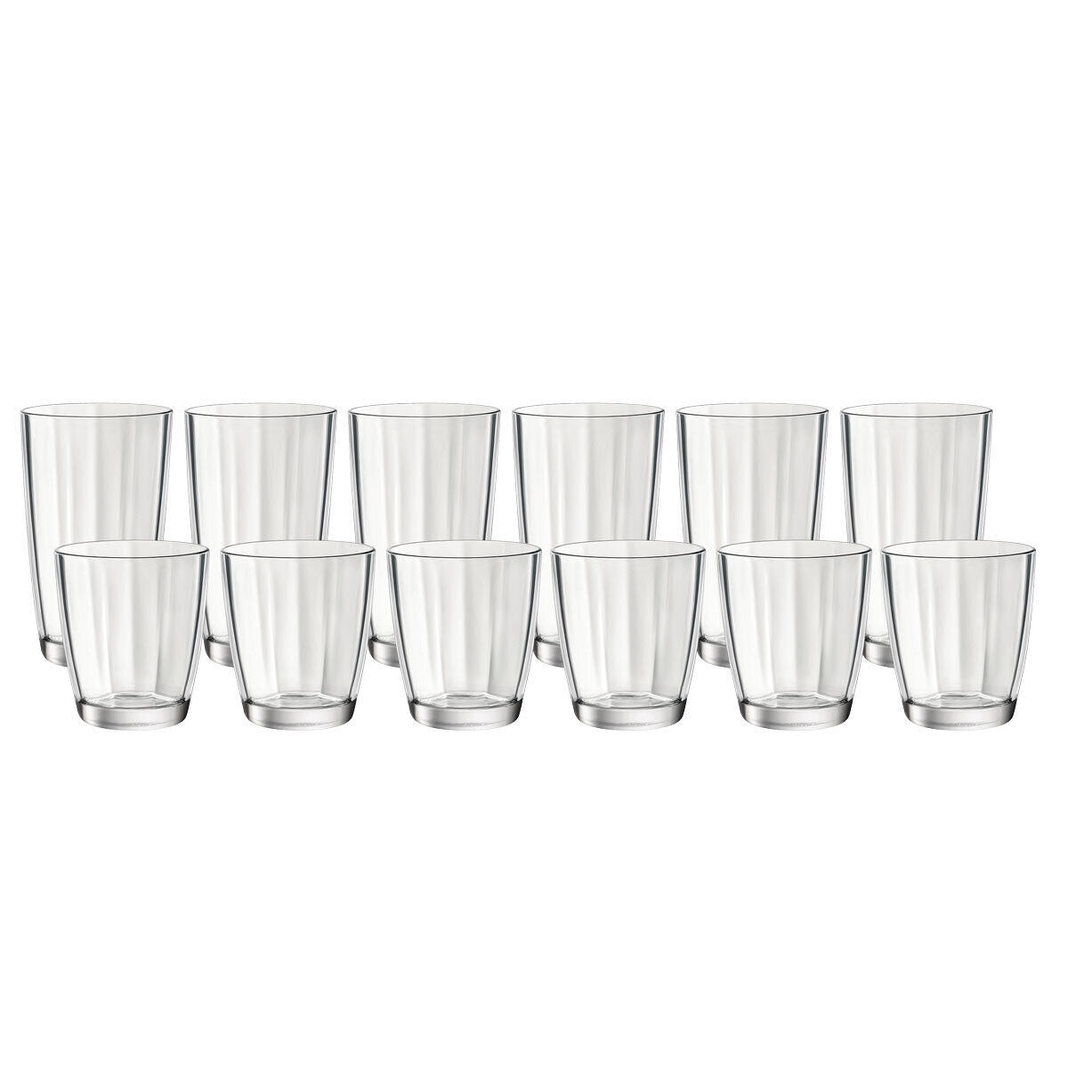 Bormioli Rocco Pulsar Tumbler Glassware, 12 Piece Set