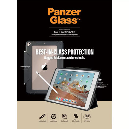 PanzerGlass Rugged Flip Cover Care for iPad 10.2 inch, Pro 10.5 inch & Air 10.5