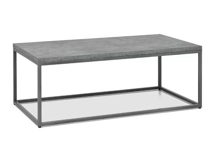 Bentley Designs Lazio Zinc & Dark Grey Coffee Table 114 x 60 cm **