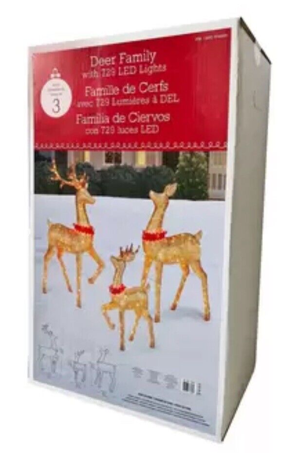 Christmas Decoration Reindeer Family Decoration - Set of 3