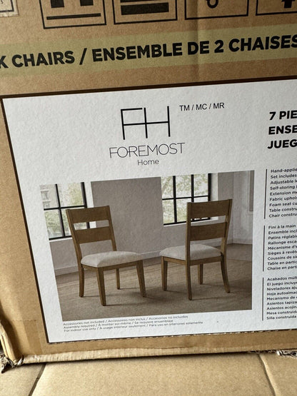 Foremost 7 piece Dining Set - Table & 6 Chairs, Original