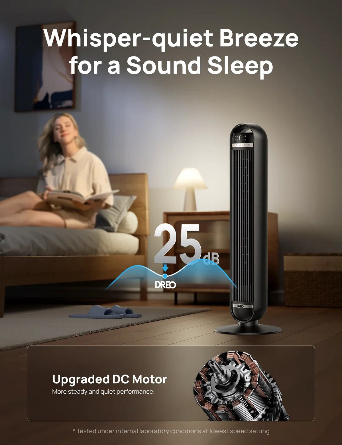 Dreo Nomad TF414 Tower Fan, Black, 4 Modes, Remote, Wifi, Alexa