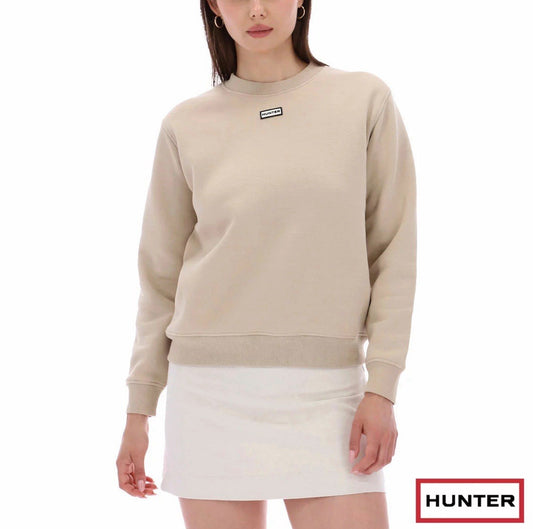 Hunter Women's Crewneck Sweater In Taupe, Large