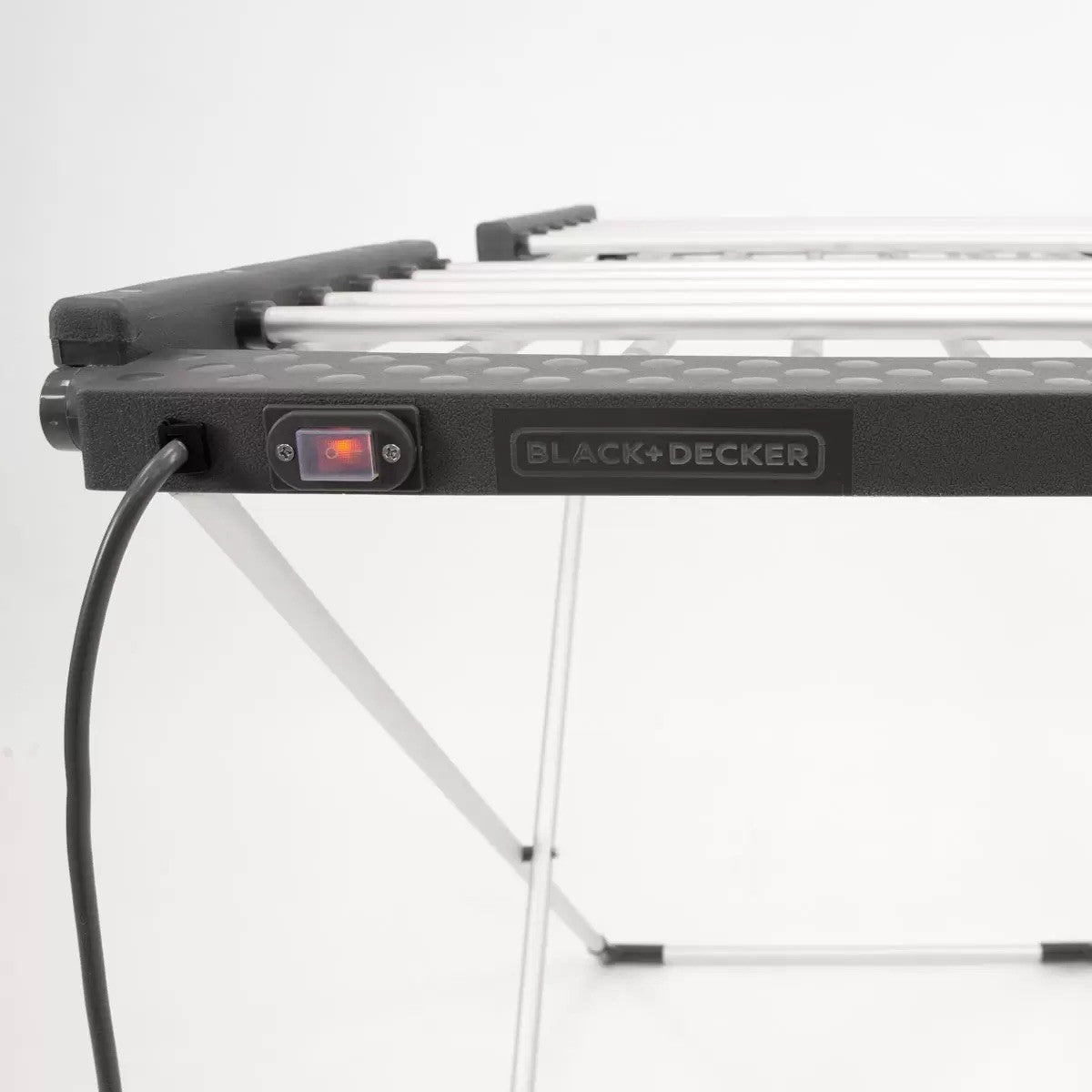 Black + Decker Heated Winged Airer H 74 x L 94 x W 50cm 18 drying bars capacity