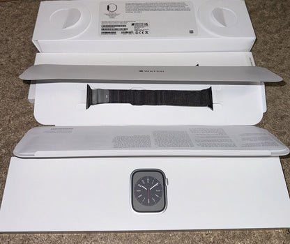 Apple Watch Series 8 41mm CEL Graphite Stainless Steel Case with Milanese Loop