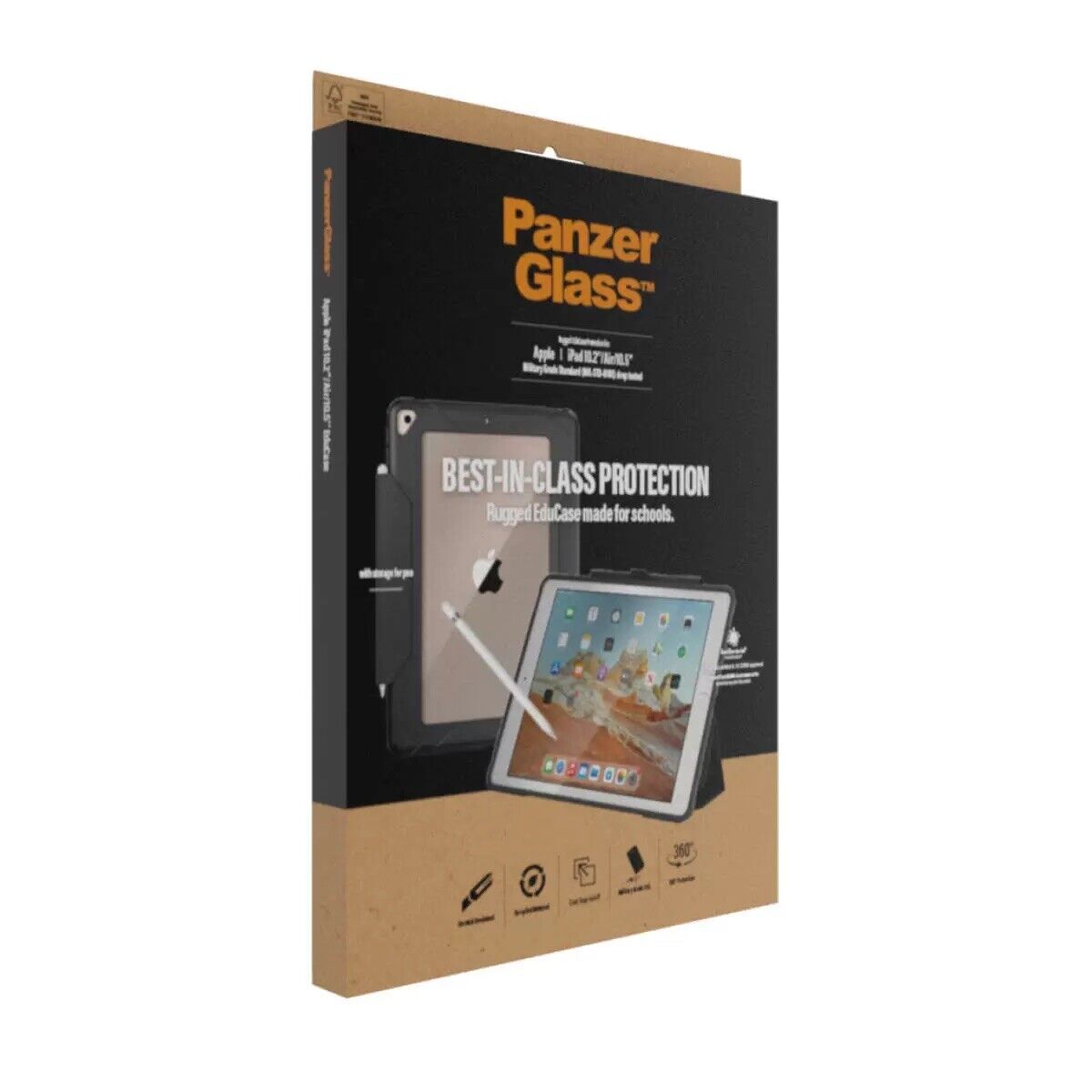 PanzerGlass Rugged Flip Cover Care for iPad 10.2 inch, Pro 10.5 inch & Air 10.5