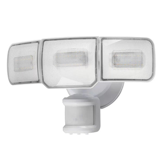 Home Zone Hardwired Triple Head Motion Sensor Floodlight LED Security Light