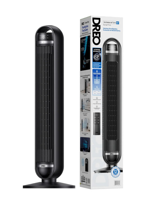 Dreo Nomad TF414 Tower Fan, Black, 4 Modes, Remote, Wifi, Alexa