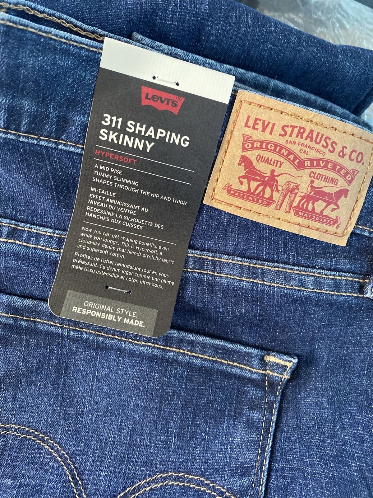 LEVI'S  Women's NEW 311 Shaping Skinny Jeans 32"W x 32"L  Indigo Denim