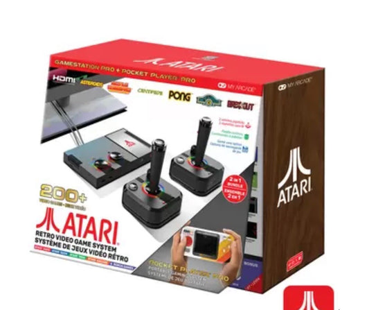 Atari Retro Video Game System & Pocket Player Pro