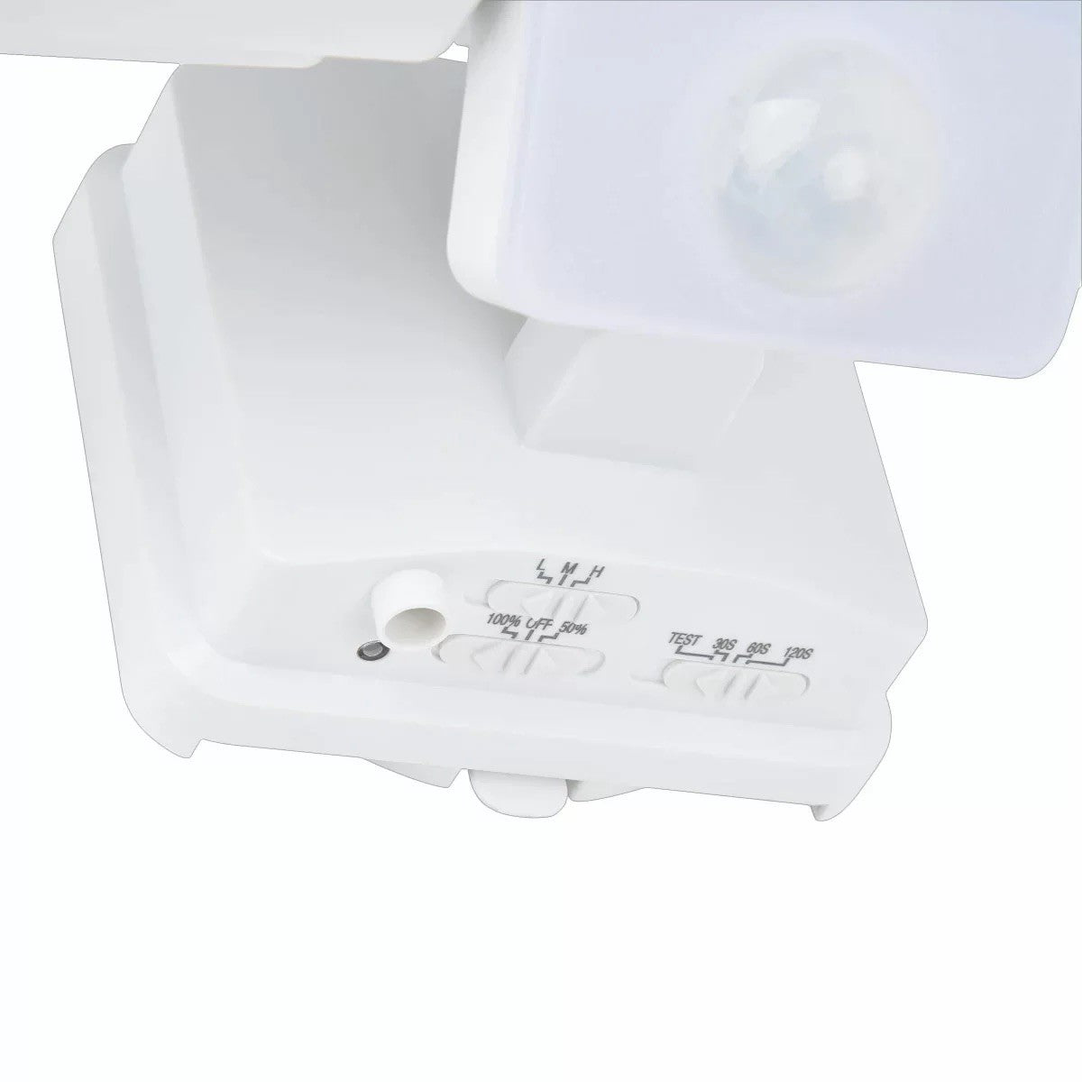 Lutec Solar Motion Sensor Hybrid Security LED Flood Light White Outdoor Lighting