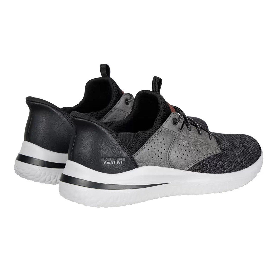 Skechers Men's Swift Fit Delson Trainer in Black UK 9