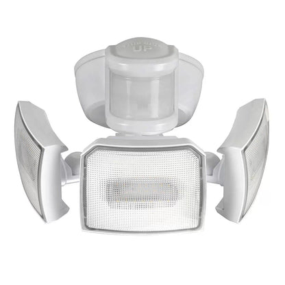 Home Zone Hardwired Triple Head Motion Sensor Floodlight LED Security Light