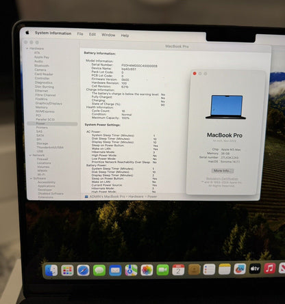 Apple MacBook Pro 14" M3 Max 14/30c 36GB RAM 1TB SSD -16 CYCLES Space Black  VAT