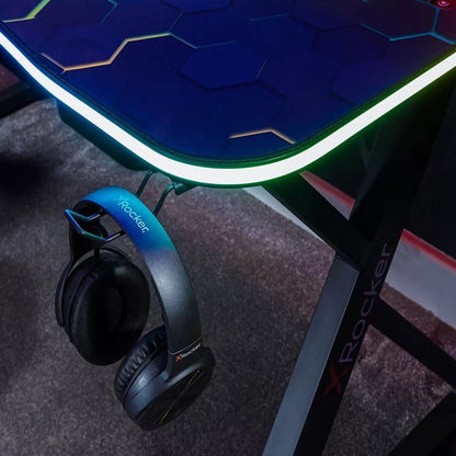 X Rocker Pulsar Max RGB Gaming Desk with LED Lights New XRocker