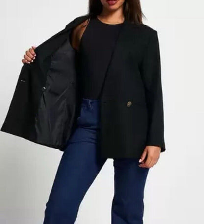 Elle Ladies Blazer In Black Size 10