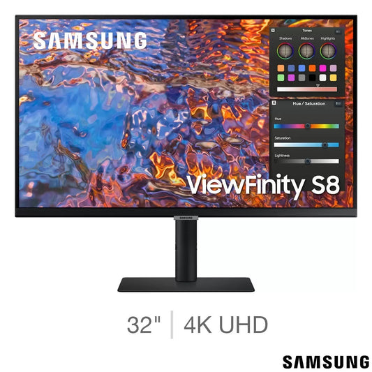 Samsung S80PB 32 Inch 4K Ultra HD 60Hz IPS Monitor, LS32B800PXUXXU
