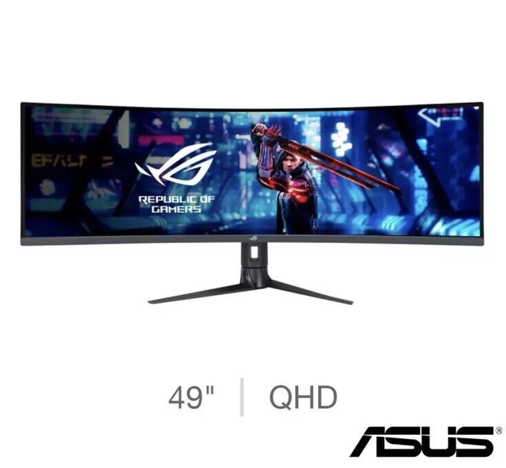 Asus Rog Strix 49 Inch QHD 165Hz VA Curved Gaming Monitor, XG49WCR