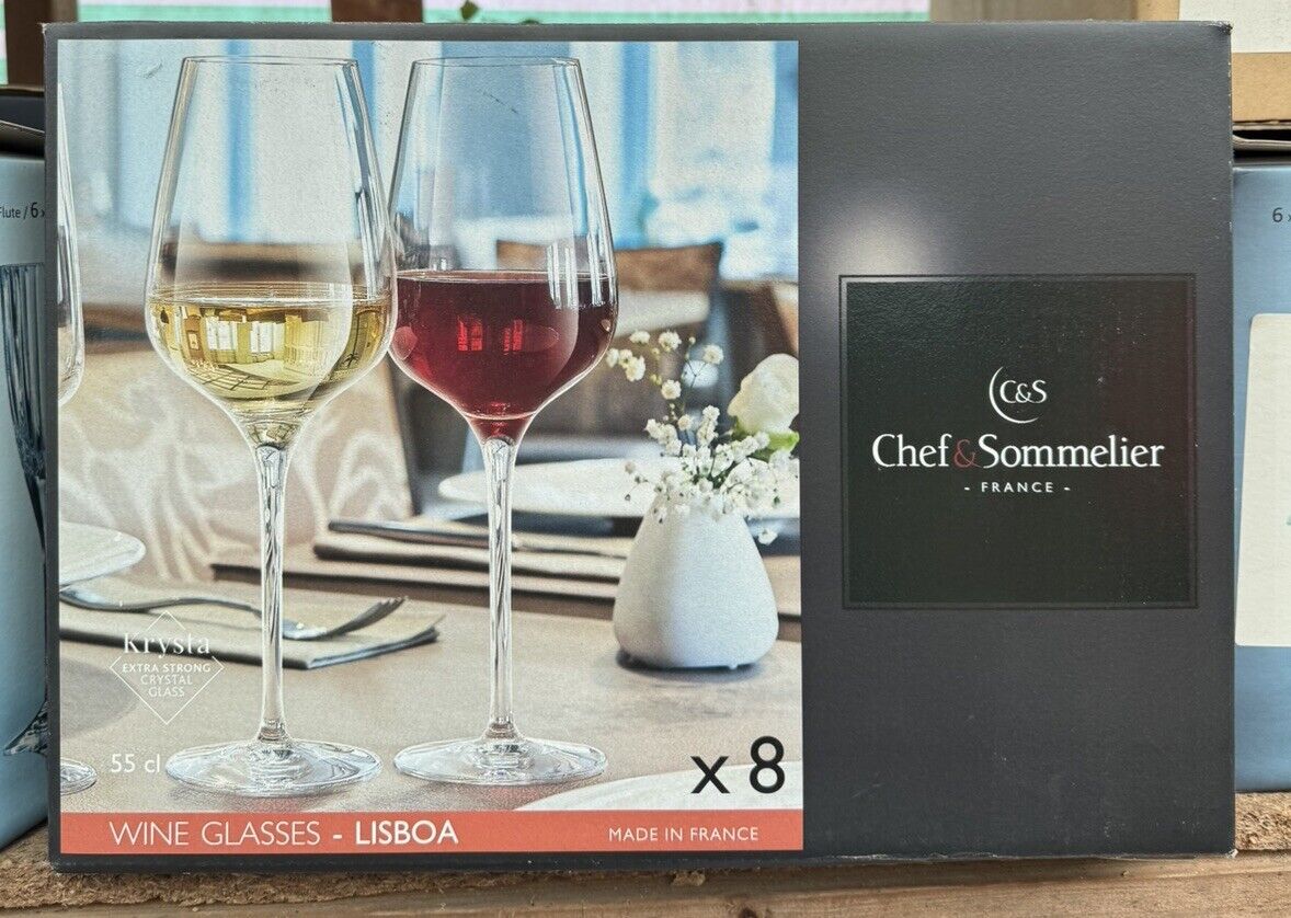 Chef & Sommelier Lisboa 55cl Wine Glasses, 8 Pack