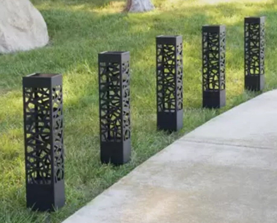 Tommy Bahama Square Solar Bollard Light - 5 Pack *New, With Slight Damage*