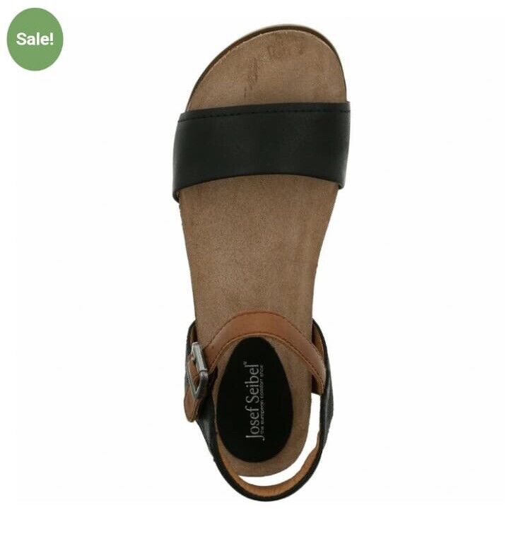Josef Seibel Clea 01 Woman Sandals Size: UK 6, EU 39, Black Leather