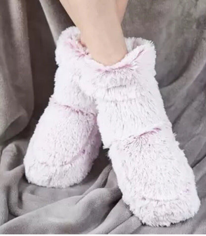 Warmies Fully Heatable Wellness Slipper Boots- One Size Fits Sizes 3-8!