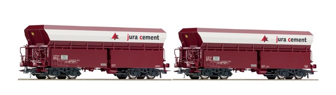 67023 Roco- 2-piece set of bulk wagons of the Jura Cement Fabriken AG