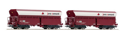 67023 Roco- 2-piece set of bulk wagons of the Jura Cement Fabriken AG