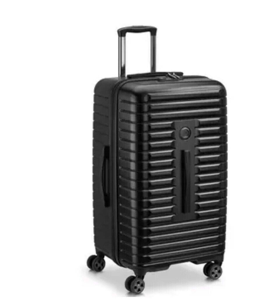 Delsey 2 Piece Hardside Luggage Set 4 Wheel Spinner in Black