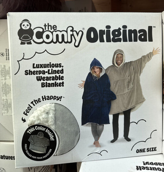 The Comfy Original Wearable Blanket in Grey Gray New