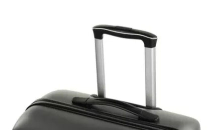 Rock Pacific 3 Piece Hardside Luggage Suitcase Set in Charcoal Spinner Case