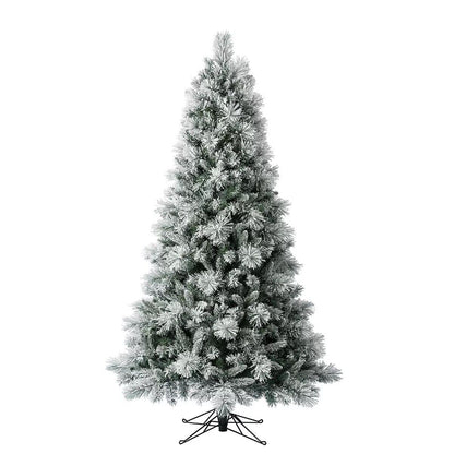 6ft 6 Inch (1.9m) Flocked & Glitter Artificial Christmas Tree - no lights