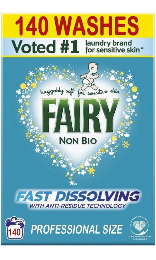 Fairy Non-Bio Washing Powder, 140 Wash 8.4kg Laundry Fragrance Sensitive Cloths