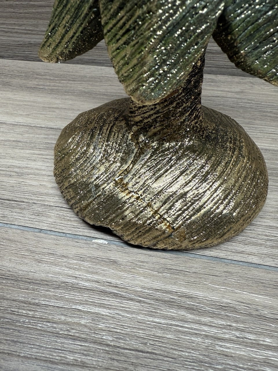 Decorative Deer Family with Trees 5 Piece White/Gold