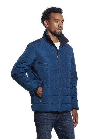 Weatherproof Ultra Luxe Men's Puffer Jacket in Blue Size M Medium