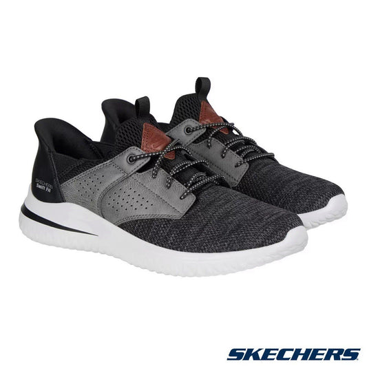 Skechers Men's Swift Fit Delson Trainer in Black
