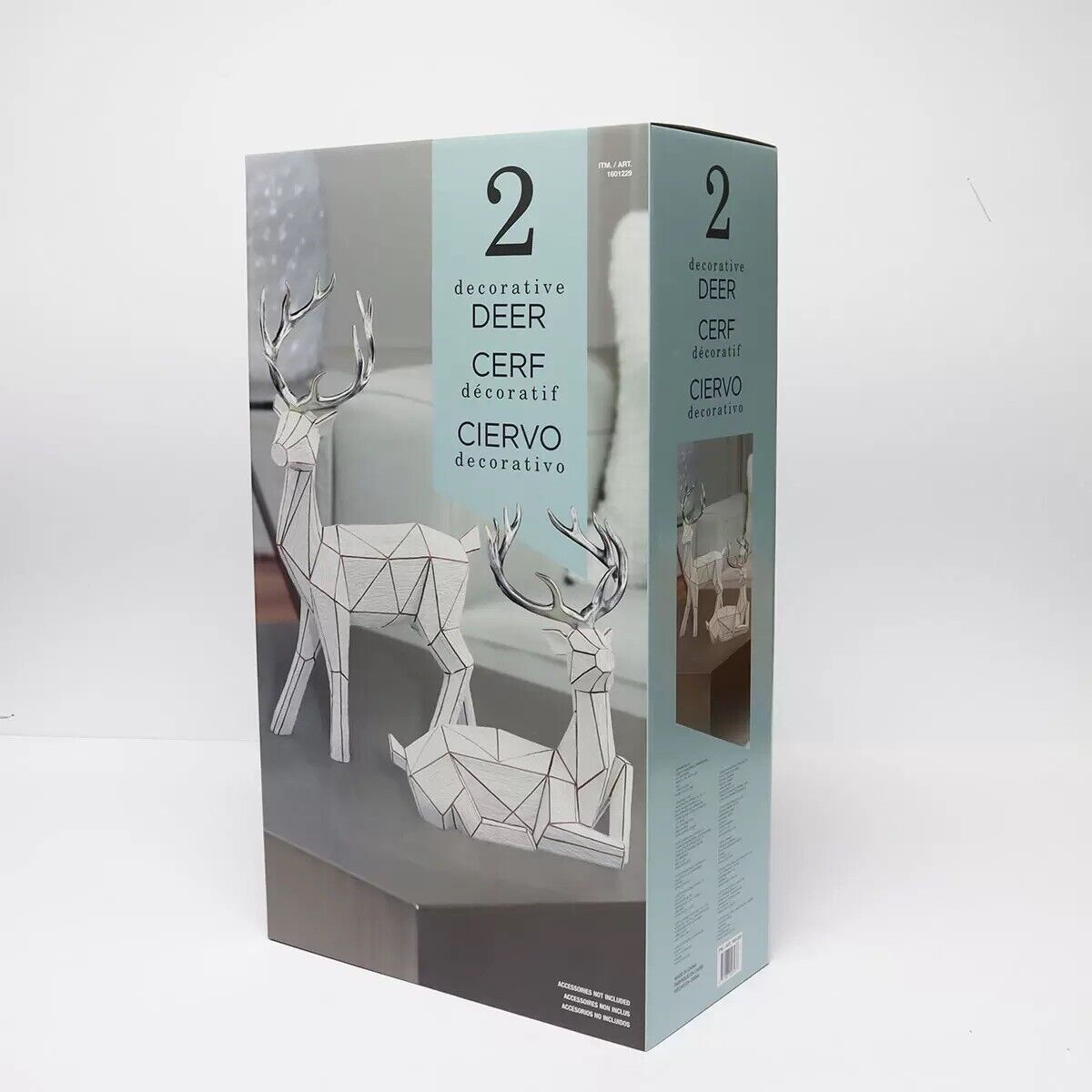 20 Inch (50.7cm) 2 Piece Geometric Deer Set Christmas Reindeer