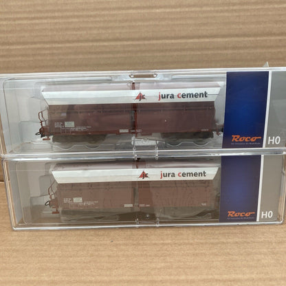 67023 Roco- 2-piece set of bulk wagons of the Jura Cement Fabriken AG