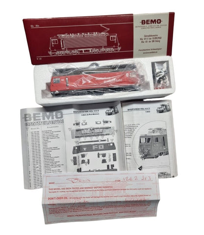 BEMO 1262 263 - MGB HGe 4/4 II 103 "Chur" electric loco with gear drive, red