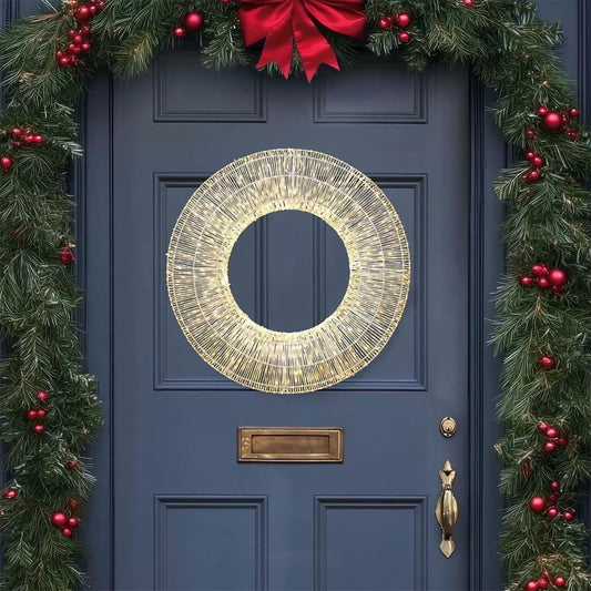 28 Inch Wreath with 1900 LED Lights Colour Warm White