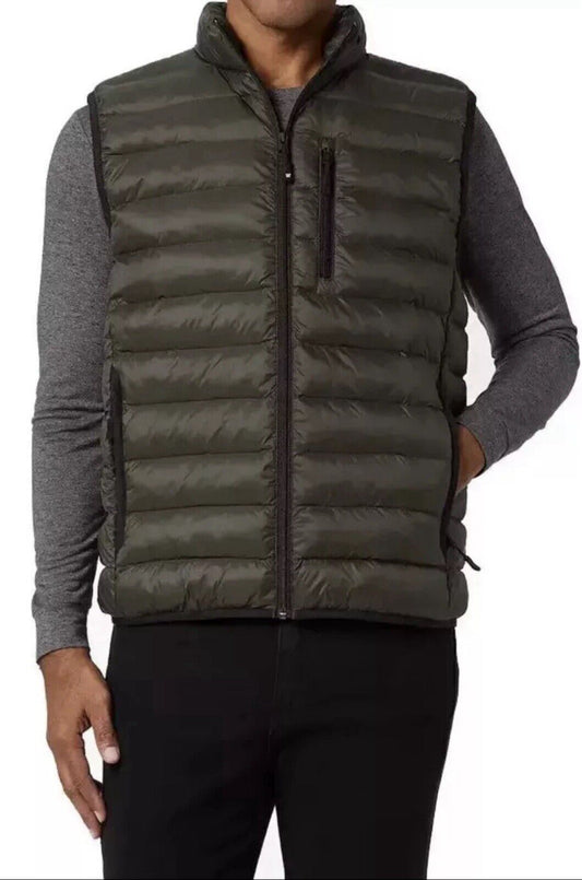 32 Degrees Men Light Gilet Body Warmer Vest Green/kaki, Size XXL