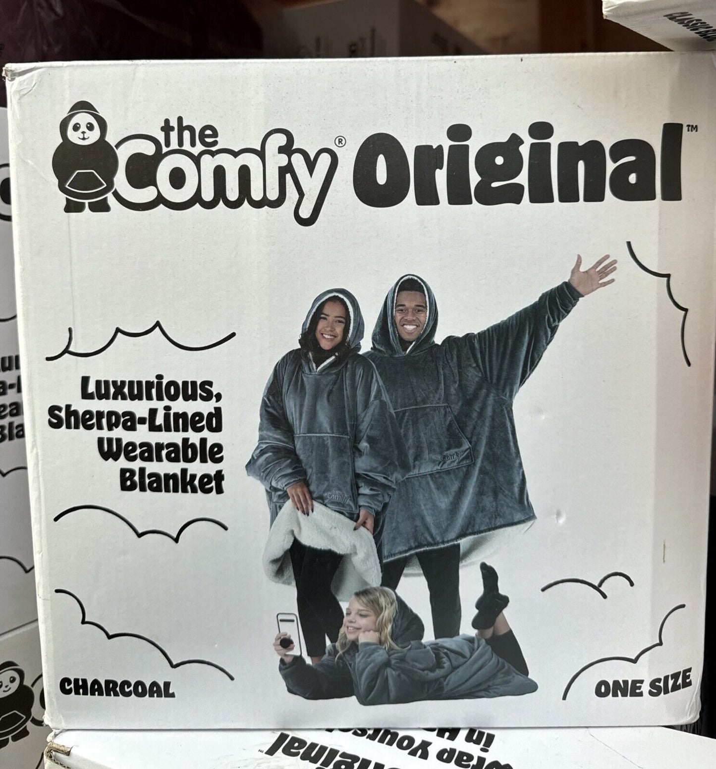 The Comfy Original Wearable Blanket in Charcoal New