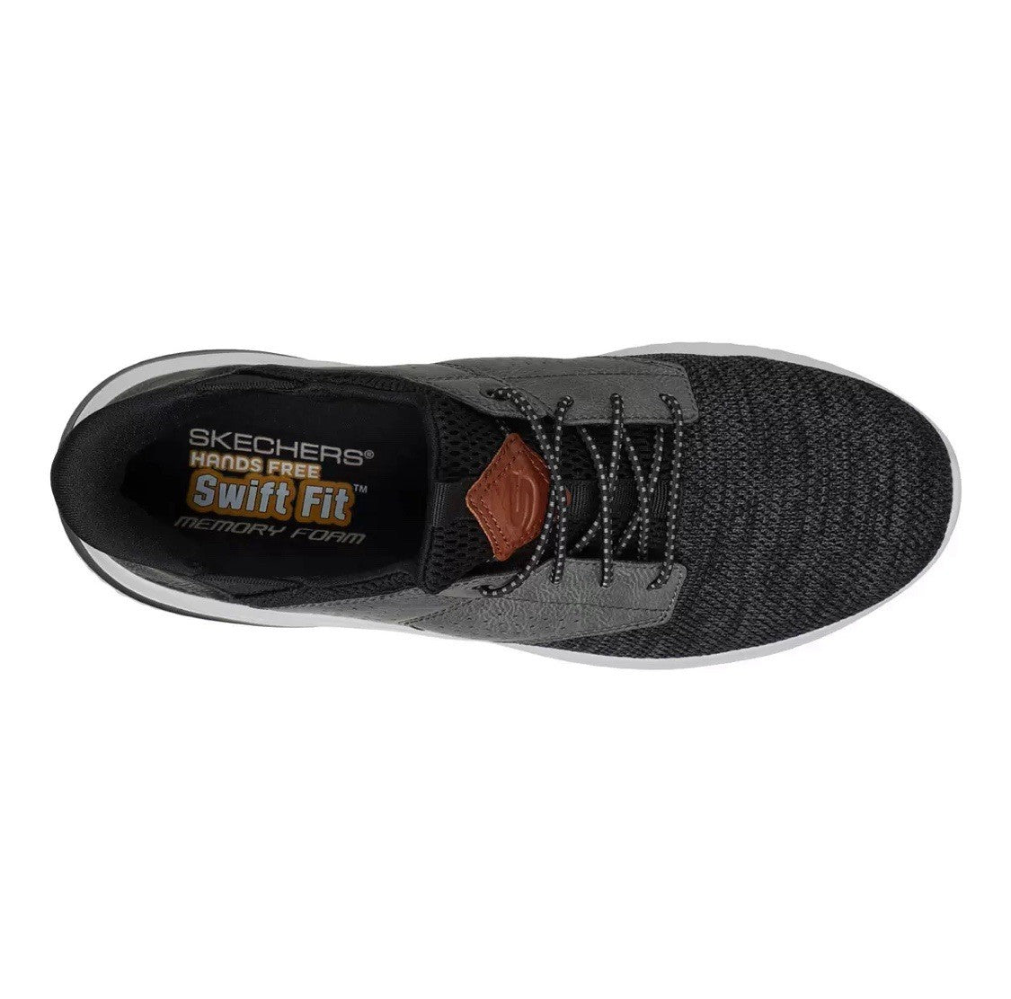 Skechers Men's Swift Fit Delson Trainer in Black UK 9