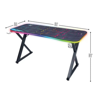 X Rocker Pulsar Max RGB Gaming Desk with LED Lights New XRocker