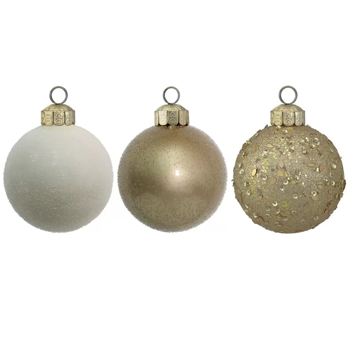 3.5 Inches (9cm) Assorted Christmas Glass Ornaments Set of 18