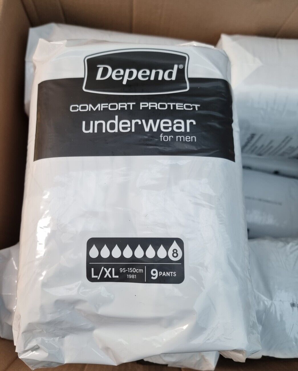 2x Depend Comfort Protect for Men L/XL - Incontinence Pants Total 54- Discreet