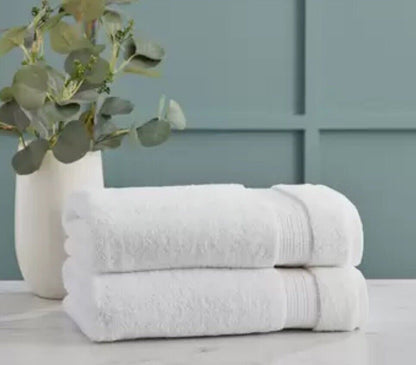 Grandeur 100% Hygro Cotton Bath Sheets, Pack of 2 in White