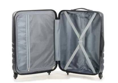 Rock Pacific 3 Piece Hardside Luggage In Navy, New- Box Open