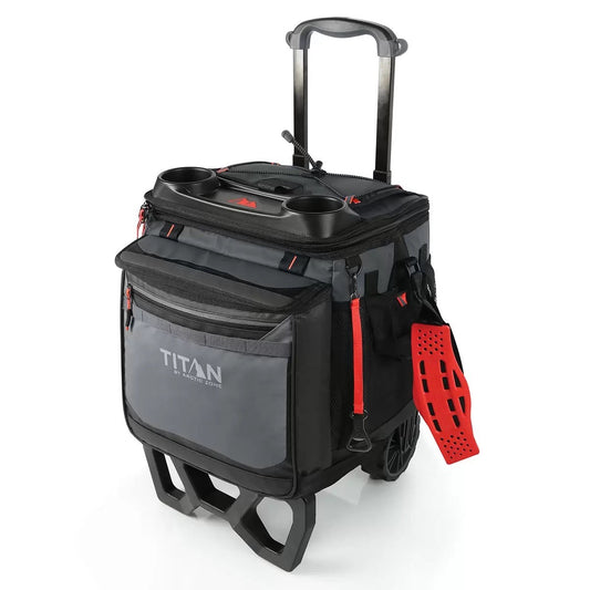 Titan 22.5 Litre (23.7 US Quart) 60 Can Cooler with All Terrain Cart in Grey