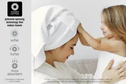Grandeur 100% Hygro Cotton Bath Sheets, Pack of 2 in White